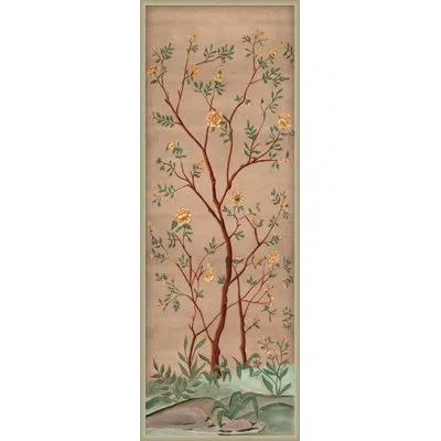 Wendover Art Group Climbing Roses 1 In Tan,brown,green,yellow