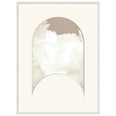 Wendover Art Group " Cloud Curvature 1 " In Tan,white,cream