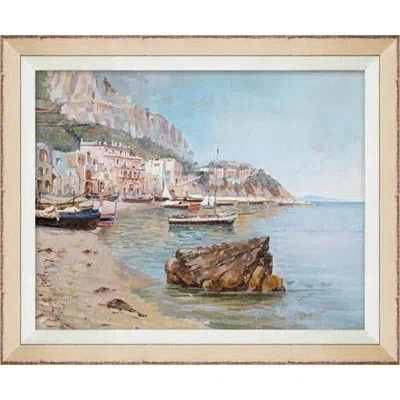 Wendover Art Group Coastal Impressions 14 - Picture Frame Painting On Paper In Blue;brown;beige