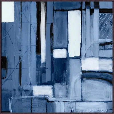 Wendover Art Group Cobalt Shades 1 By Christopher Kennedy - Painting On Canvas In Blue;black;white