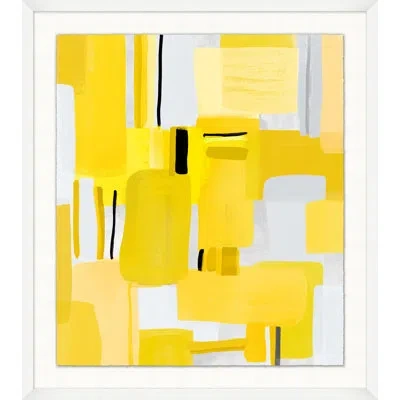 Wendover Art Group Cocktail Hour 1 By Christopher Kennedy - Painting On Paper In White;yellow