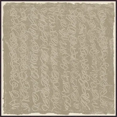 Wendover Art Group Code Gray 2 - Floater Frame Print On Canvas In Tan,gray