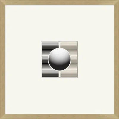 Wendover Art Group Coined Stripe 3 By Thom Filicia - Picture Frame Graphic Art On Paper In Black;gray;beige