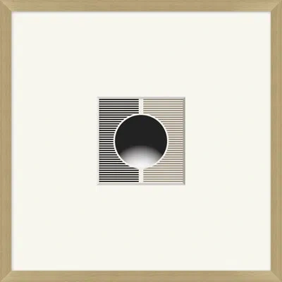Wendover Art Group Coined Stripe 4 By Thom Filicia - Picture Frame Graphic Art On Paper In Black;gray;beige