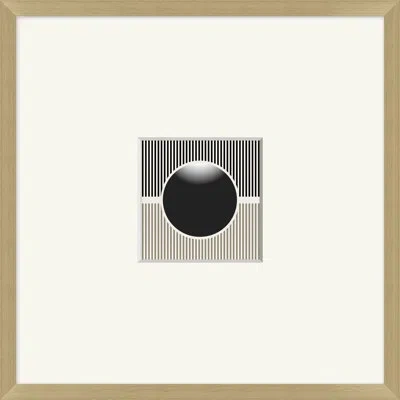 Wendover Art Group Coined Stripe 5 By Thom Filicia - Picture Frame Graphic Art On Paper In Black;gray;beige