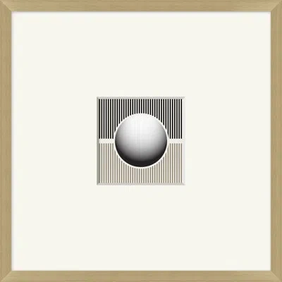 Wendover Art Group Coined Stripe 6 By Thom Filicia - Picture Frame Graphic Art On Paper In Black;gray;beige