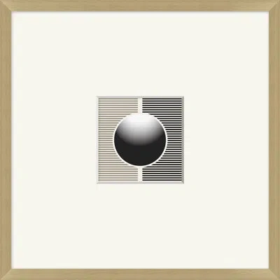 Wendover Art Group Coined Stripe 7 By Thom Filicia - Picture Frame Graphic Art On Paper In Black;gray;beige