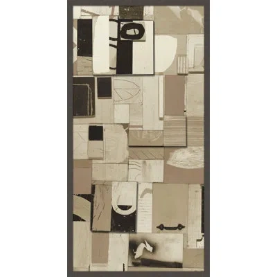 Wendover Art Group Collage Of Travels 2 In Brown,black,beige