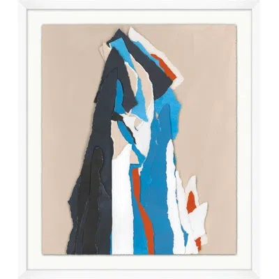 Wendover Art Group Collage Study 2 By Thom Filicia - Single Picture Frame Painting In Blue;white;beige