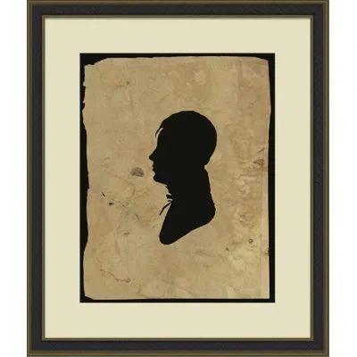 Wendover Art Group Colonial Male Silhouette 1 - Picture Frame Graphic Art On Paper In Black;beige