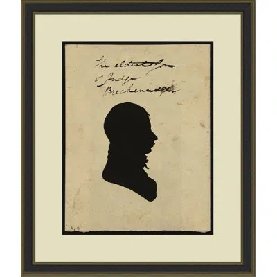 Wendover Art Group Colonial Male Silhouette 2 - Picture Frame Graphic Art On Paper In Black;beige