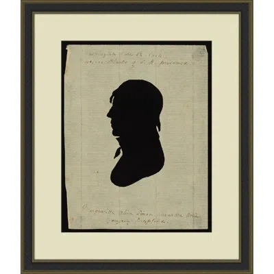 Wendover Art Group Colonial Male Silhouette 3 - Picture Frame Graphic Art On Paper In Black;beige