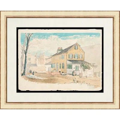 Wendover Art Group Colonial View 1 - Picture Frame Painting On Paper In Blue;white;beige