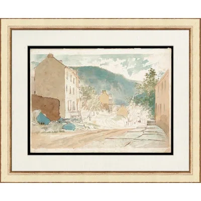 Wendover Art Group Colonial View 2 - Picture Frame Painting On Paper In White;green;beige