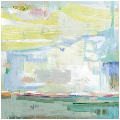 Wendover Art Group Color And Atmosphere 2 - Floater Frame Print On Canvas In Blue,yellow,green,white