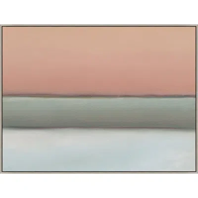 Wendover Art Group Colorfield Skiies 2 By Thom Filicia- Painting On Canvas In Pink;light Gray