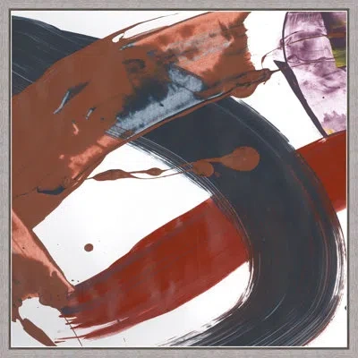 Wendover Art Group Colorful Expressions 9 By Thom Filicia - Floater Frame Painting On Canvas In Black;red