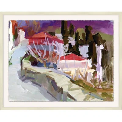 Wendover Art Group Colorful Hillside - Picture Frame Painting On Paper In Blue;green;red