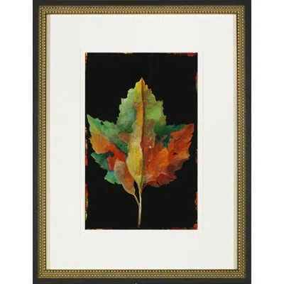Wendover Art Group 'colors Of Autumn Iii' - Picture Frame Painting On Glass In Black;green