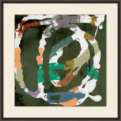 Wendover Art Group Concept 1 By Christopher Kennedy - Picture Frame Painting On Paper In White;green;orange