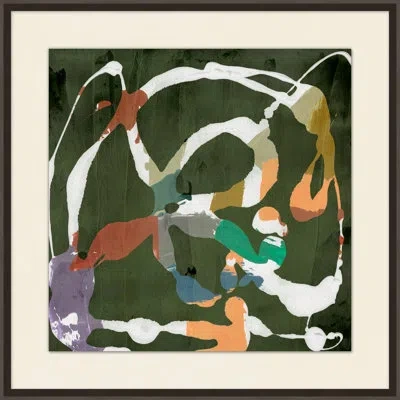 Wendover Art Group Concept 2 By Christopher Kennedy - Picture Frame Painting On Paper In White;green;orange