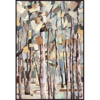Wendover Art Group Confetti Forest In Brown,gray,blue
