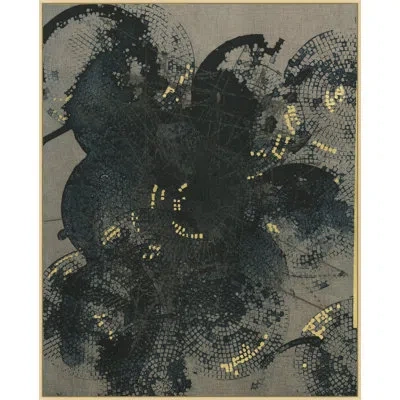 Wendover Art Group Connectivity By Thom Filicia - Floater Frame Painting On Canvas In Black;gray