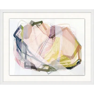 Wendover Art Group Contemporary Gallery - Habitat By Lillian August - Single Picture Frame Painting. In Blue;brown;pink