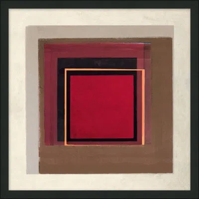 Wendover Art Group Contemporary Gallery - Overlapping Color 4 By Lillian August - Single Picture Frame Painting In Black;brown;red