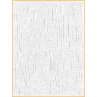Wendover Art Group Context Lines 1 By Lillian August - Painting On Canvas In White;gray