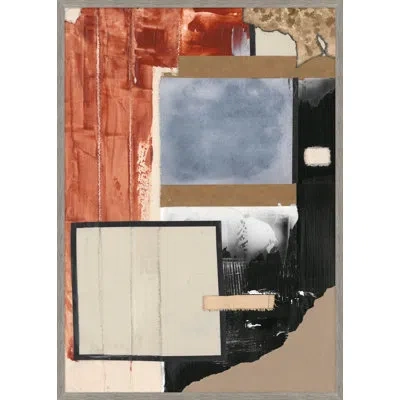 Wendover Art Group Convoke 1 By Thom Filicia - Single Picture Frame Painting In Black;brown;red