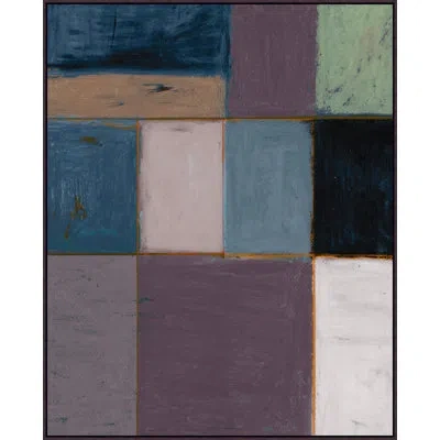 Wendover Art Group Cool Patchwork 1 In Purple,black,blue,green