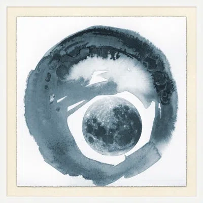 Wendover Art Group Cosmic Coffee 3 By Mat Sanders - Picture Frame Painting On Paper In White;navy
