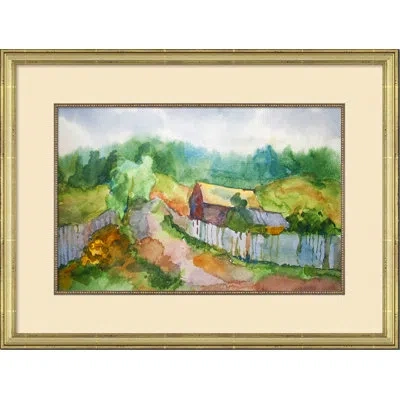 Wendover Art Group Cottage On The Cape I - Picture Frame Painting On Paper In Blue;brown;green
