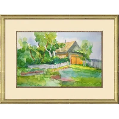 Wendover Art Group Cottage On The Cape Iv - Picture Frame Painting On Paper In Green;gray;orange