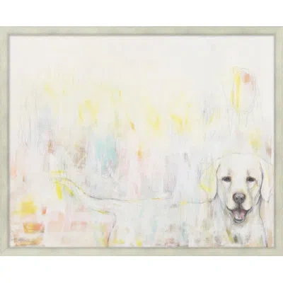 Wendover Art Group Cotton Tail - Picture Frame Painting On Canvas In Black;yellow;pink;ivory