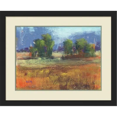 Wendover Art Group Cottonwoods - Picture Frame Painting On Paper In Blue;brown;green
