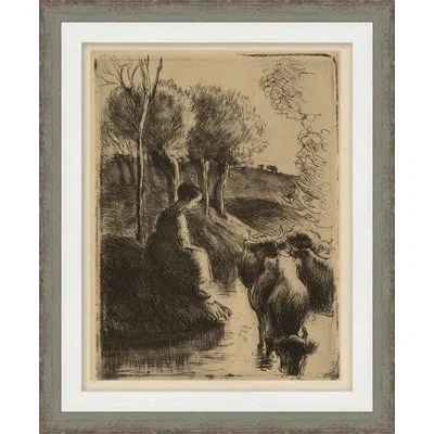 Wendover Art Group Country Etching 6 - Picture Frame Painting On Paper In Black