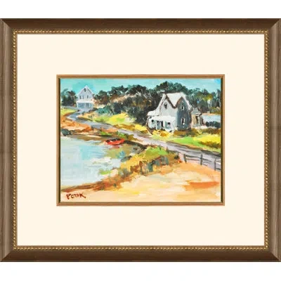 Wendover Art Group Country Inlet - Picture Frame Painting On Paper In Green;yellow