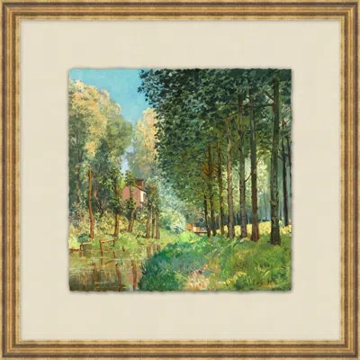 Wendover Art Group 'countryside Impressions 3' - Picture Framed Painting On Glass In Green;yellow