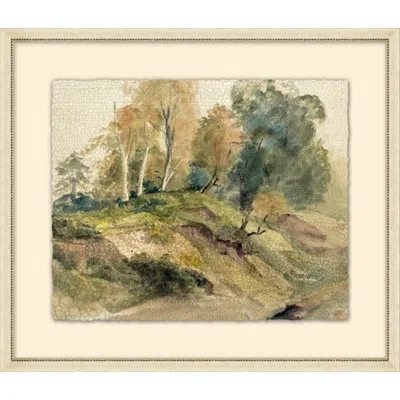 Wendover Art Group Crackled Country Landscape 5 - Picture Frame Painting On Paper In Multicolor