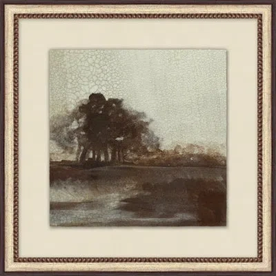 Wendover Art Group Crackled Reminiscent 3 - Picture Frame Painting On Paper In Black;brown;gray