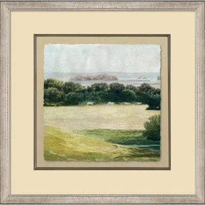 Wendover Art Group Crackled View To The Coast I - Picture Frame Painting On Paper In Blue;green