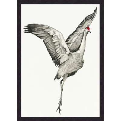Wendover Art Group Crane 1 - Picture Frame Painting In Gray