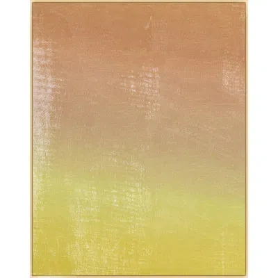 Wendover Art Group Creamsicle 1 By Thom Filicia - Floater Frame Painting On Canvas In Yellow;orange