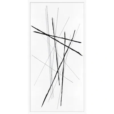 Wendover Art Group Crossing Sticks 2 By Thom Filicia - Picture Frame On Paper In White;gray