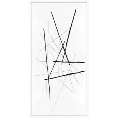 Wendover Art Group Crossing Sticks 3 By Thom Filicia - Picture Frame Print On Paper In White;gray