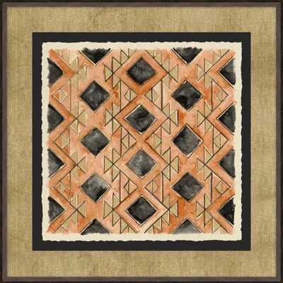 Wendover Art Group Cultural Relic 1 - Picture Frame Painting On Paper In Black;beige;orange