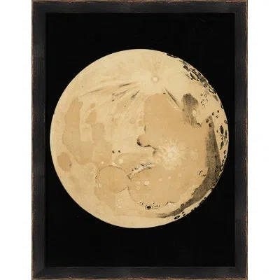 Wendover Art Group Cycle Of The Moon 10 - Picture Frame Graphic Art On Paper In Black;beige