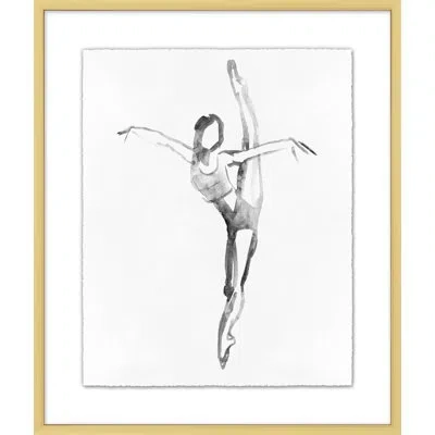 Wendover Art Group Dancing Silhouette 4 - Picture Frame Painting In Black;white